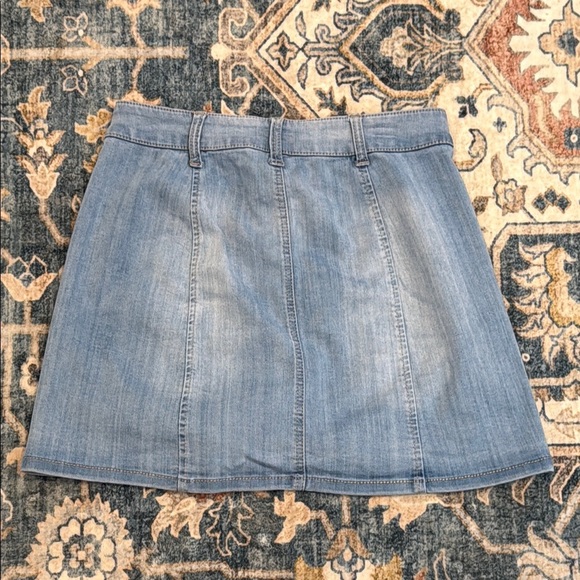 Celebrity Pink 3 / 26 waist Blue A-Line Button Down Mini Skirt - Picture 2 of 9